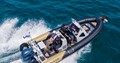 Sealegs 7.5m amphibious RIB driving on water
