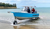 Sealegs 7.5M Alloy Amphibious Boat driving on to land